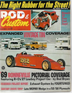 ROD & CUSTOM 1969 NOV - BONNEVILLE SPECIAL, MOPAR WEDGE SWAP, V8 CORVETTE TESTED